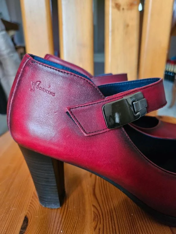 Red/burgundy Dorking slingback heels size 40 – photo 3